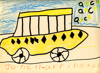 Gold and black Duck just out of the water