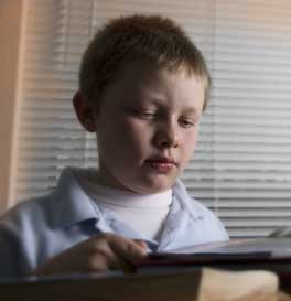 Boy reading